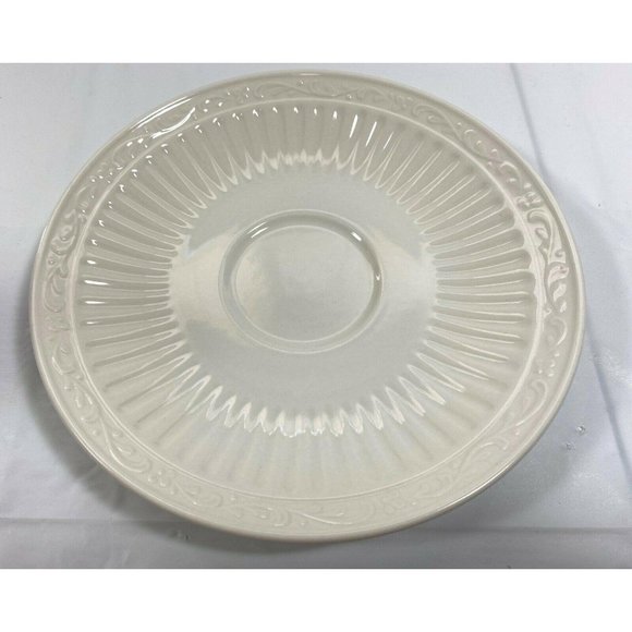 Mikasa Italian Countryside Saucer DD900 White Stoneware Dishwasher Safe 6.25" - Picture 5 of 5